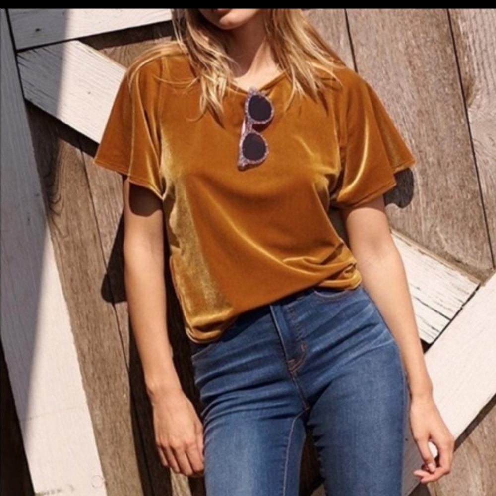 Madewell Velvet Top NWT